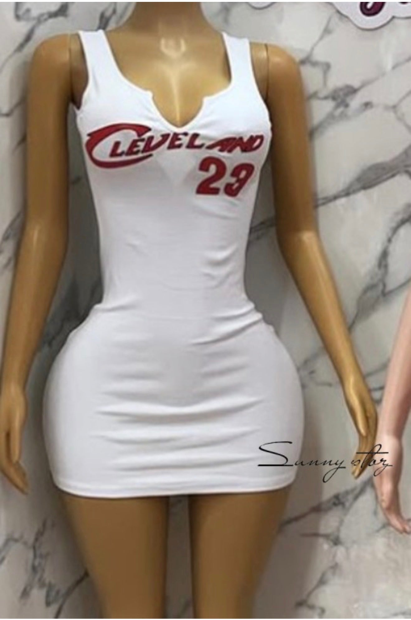 LETTER PRINT BODYCON MINI DRESS