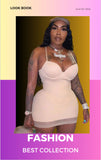 Summer V Neck Solid Bodyson Dresses For Ladies