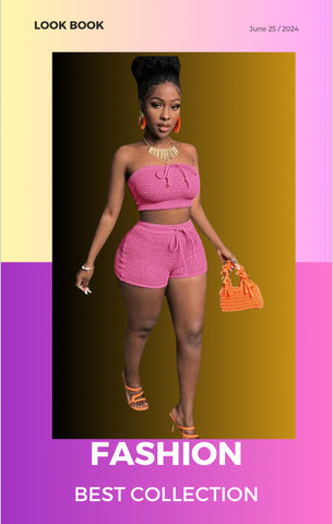 Women Fashion Solid Color Bandeau Top And Shorts Set