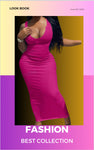 Maxi pink dress Solid Color Tight-fitted Fashionable Dress