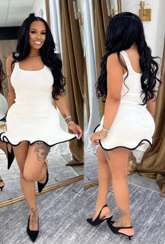 Sleeveless Wavy Bodycon Dress