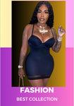 Summer V Neck Solid Bodyson Dresses For Ladies