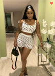 Crescent Print Tank Top & Shorts Set
